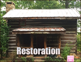 Historic Log Cabin Restoration  Balsam Grove, North Carolina